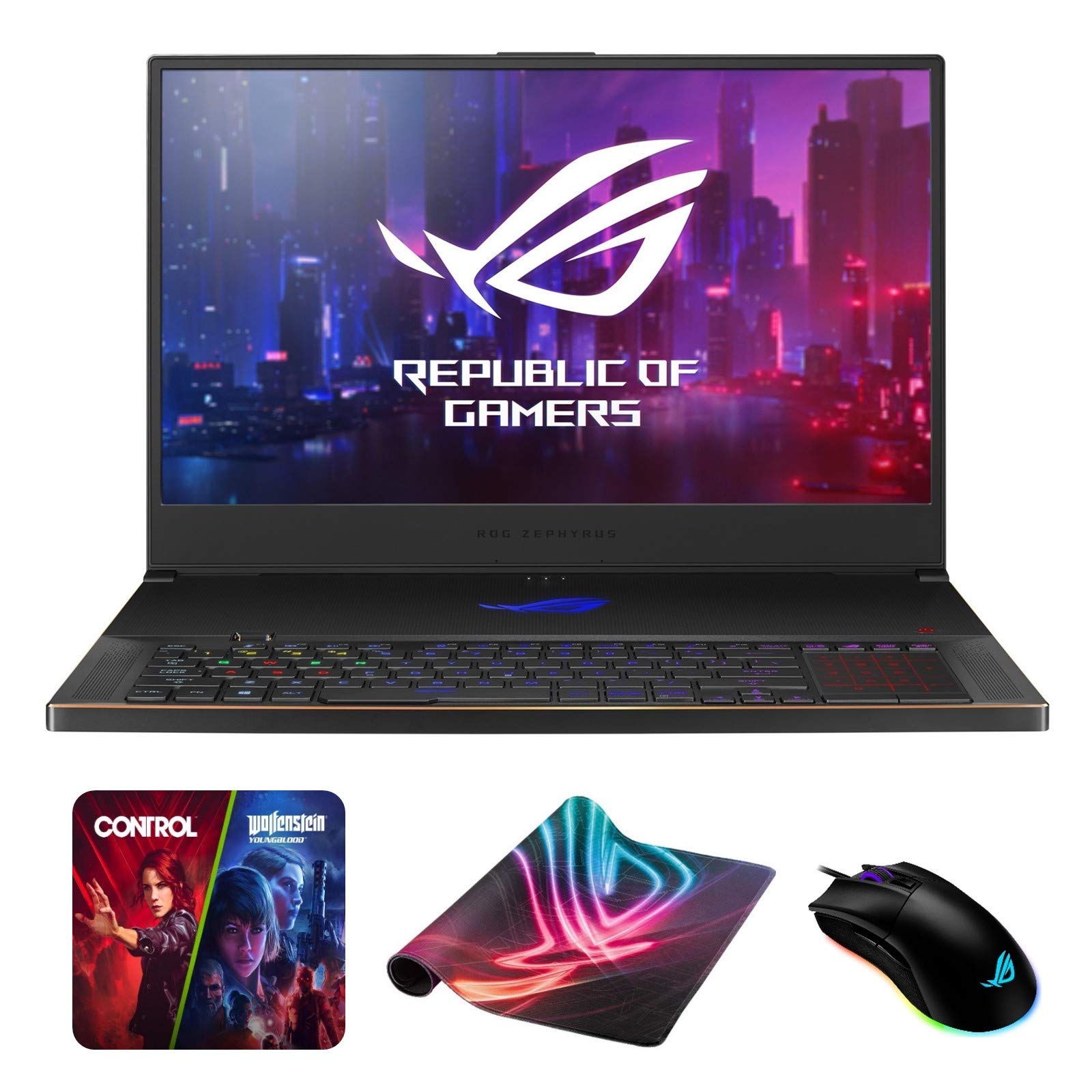 ASUS ROG Zephyrus S GX701GW-DB76 (i7-9750H, 16GB RAM, 1TB NVMe SSD, NVIDIA RTX 2070 8GB, 17.3" Full HD 144Hz 3ms, Windows 10) Gaming Notebook