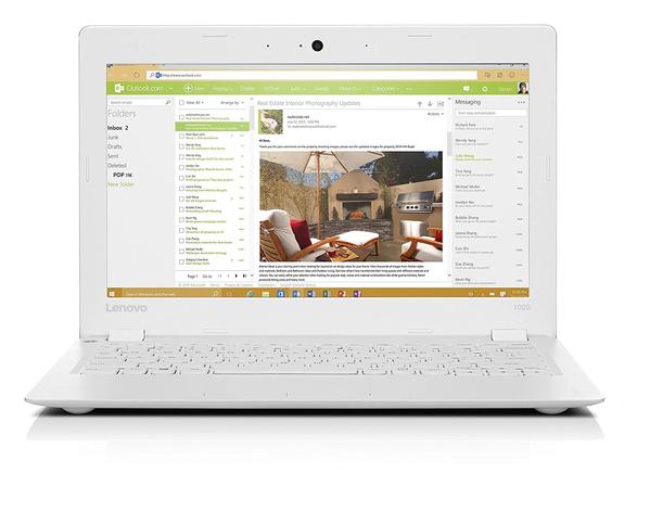 Lenovo Ideapad 100S 11.6-Inch HD Laptop (White)